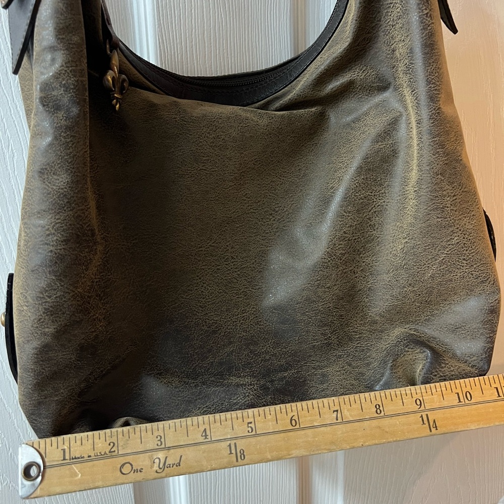 🆕 Donald J. Pliner Couture Elegant Brown Leather Hobo Bag - Picture 5 of 10